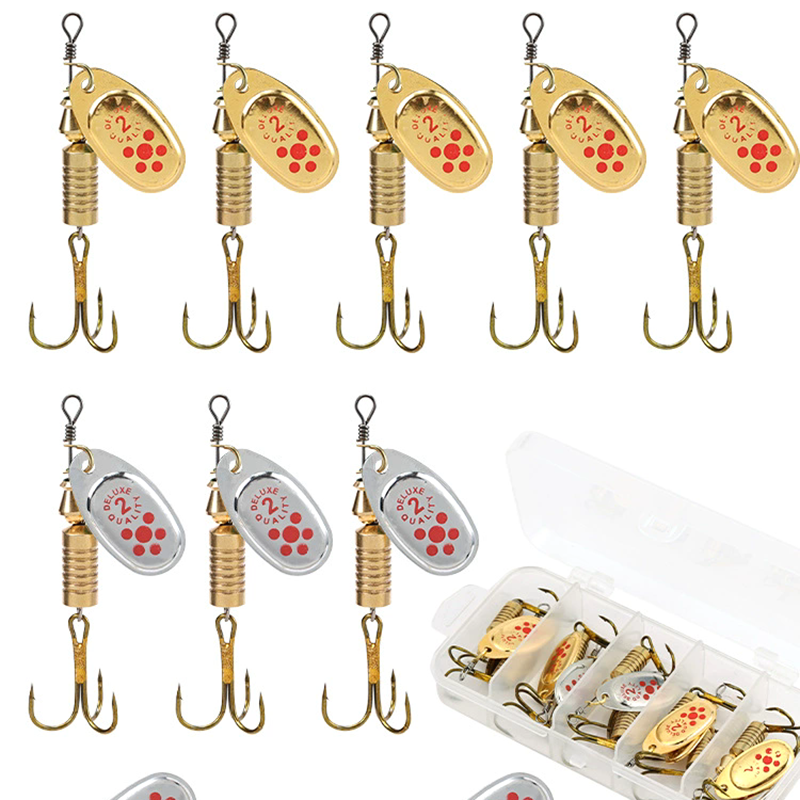 1PCS Metal Plating Spinner Bai - Fishing Hook Treble のレビューと価格