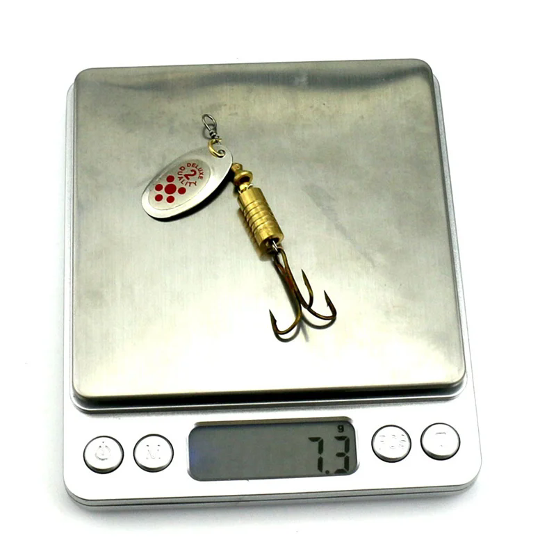 1PCS Metal Plating Spinner Bai - Fishing Hook Treble のレビューと価格