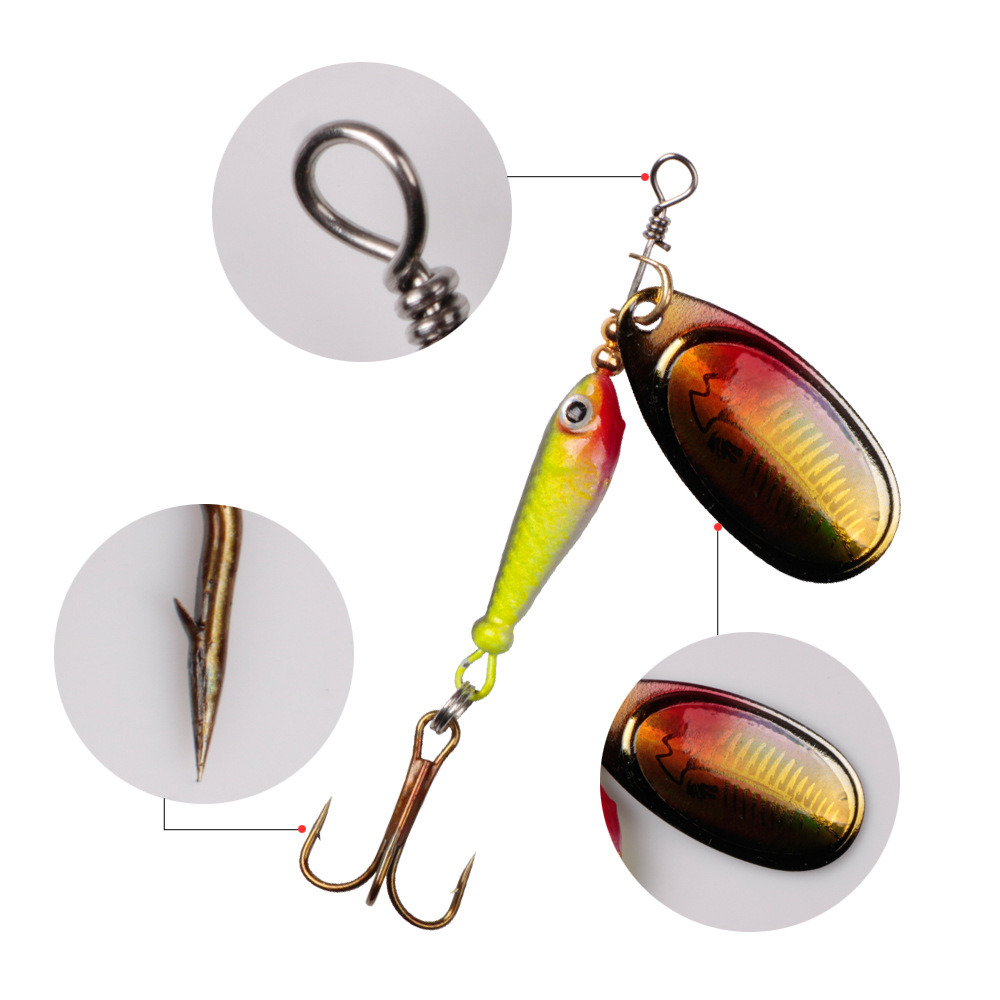 10pcs/Set Spinner Lures 9.1g 7 - Fishing Hook Treble のレビューと価格
