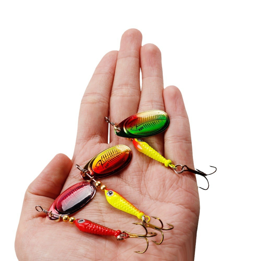 10pcs/Set Spinner Lures 9.1g 7 - Fishing Hook Treble のレビューと価格