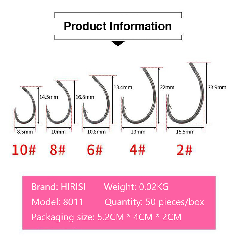 New Hirisi 50pcs Boxed Hooks B - Fishing Hook Box のレビューと価格