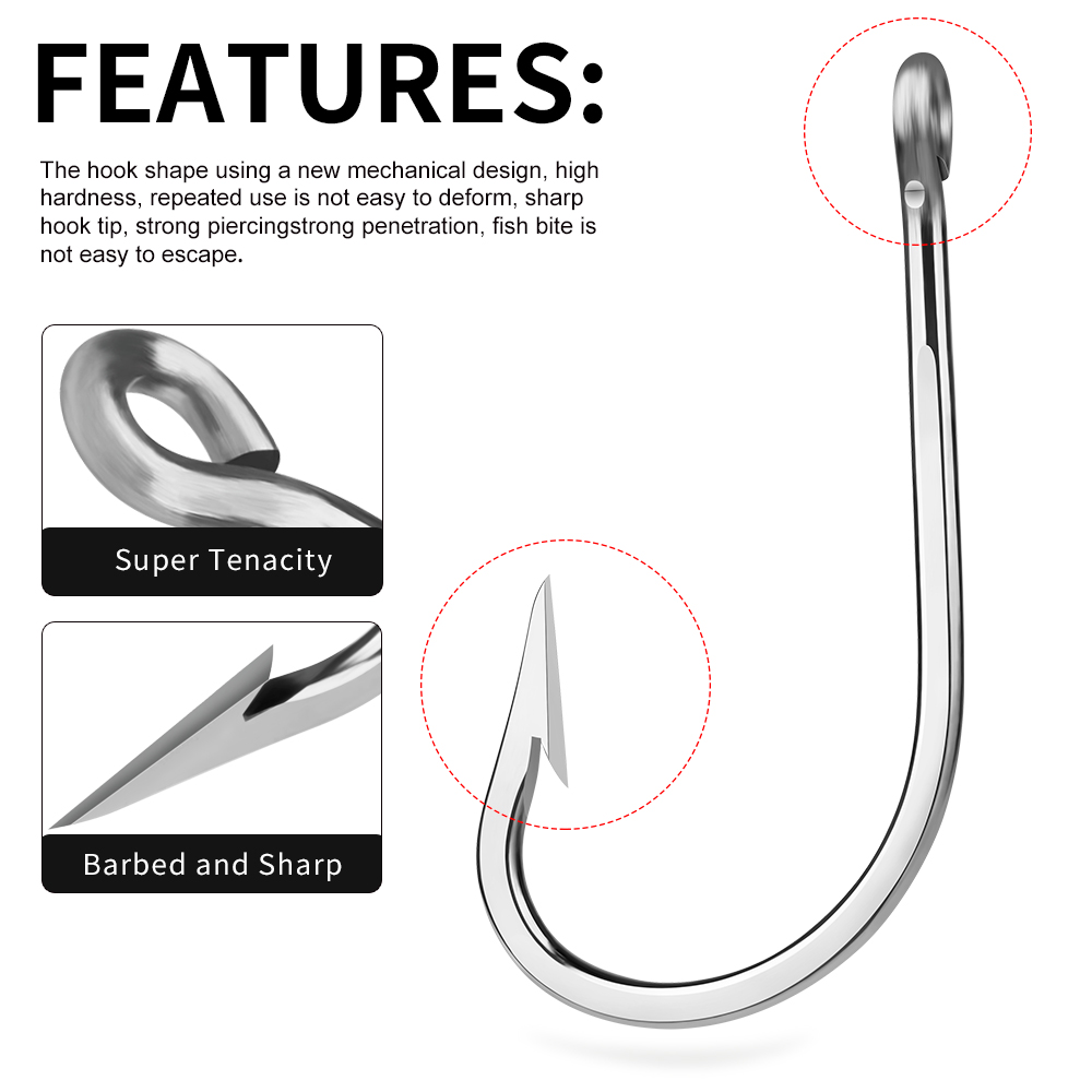 PROBEROS 5pcs Stainless Steel  - Fishing Hook Circle のレビューと価格
