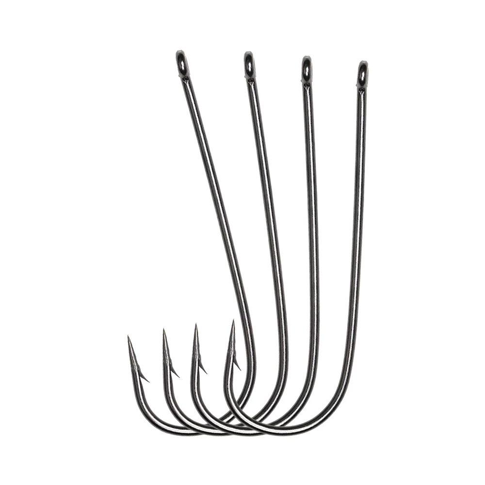 ICERIO 100PCS 16# - 3/0 Long S - Fishing Hook Barbless のレビューと価格