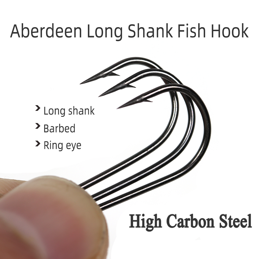 ICERIO 100PCS 16# - 3/0 Long S - Fishing Hook Barbless のレビューと価格