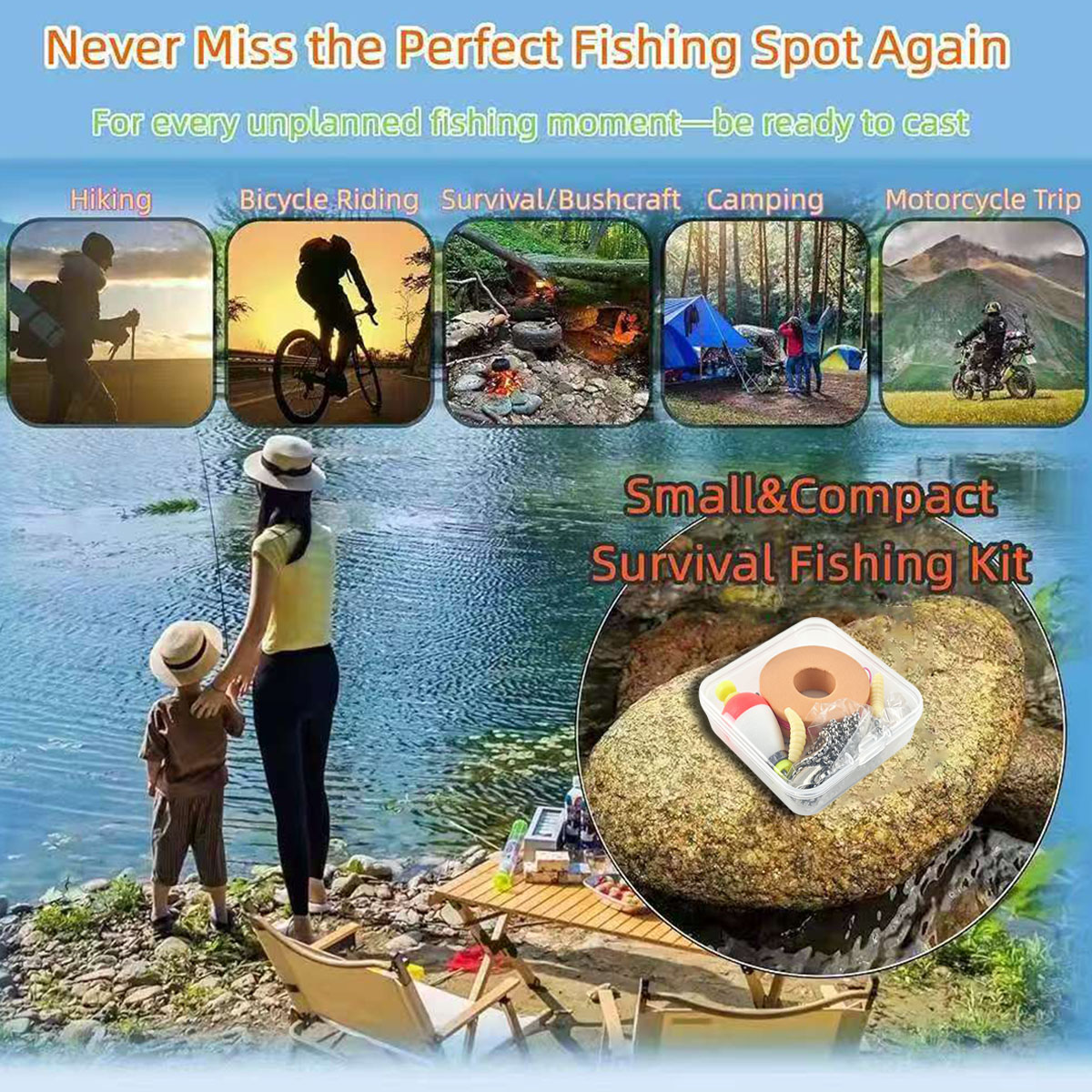 Portable Emergency Fishing Gea - Fishing Hook Box のレビューと価格