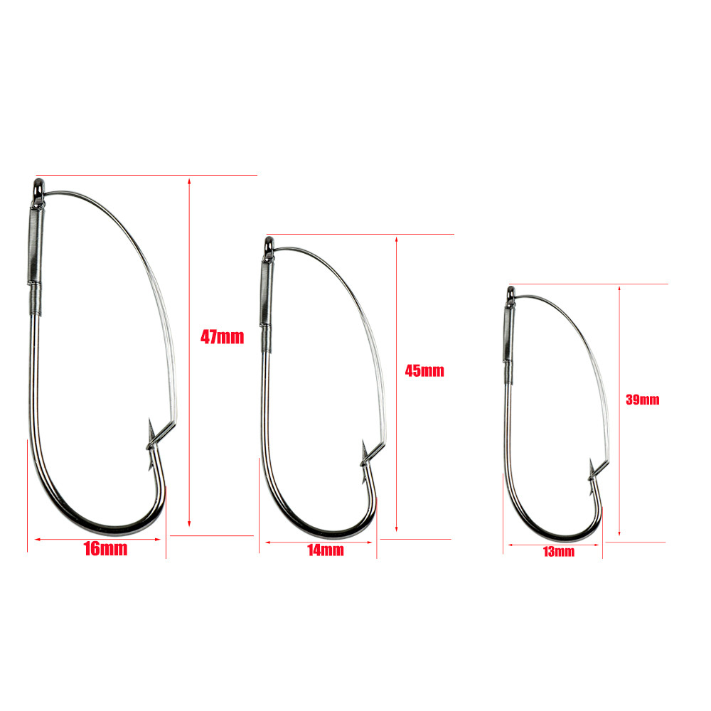 10Pcs/box Fishing Wacky Weedle - Fishing Hook Weedless のレビューと価格
