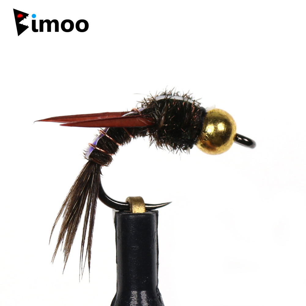 Bimoo 8pcs Brass Beadhead Evil - Fishing Hook Barbless のレビューと価格