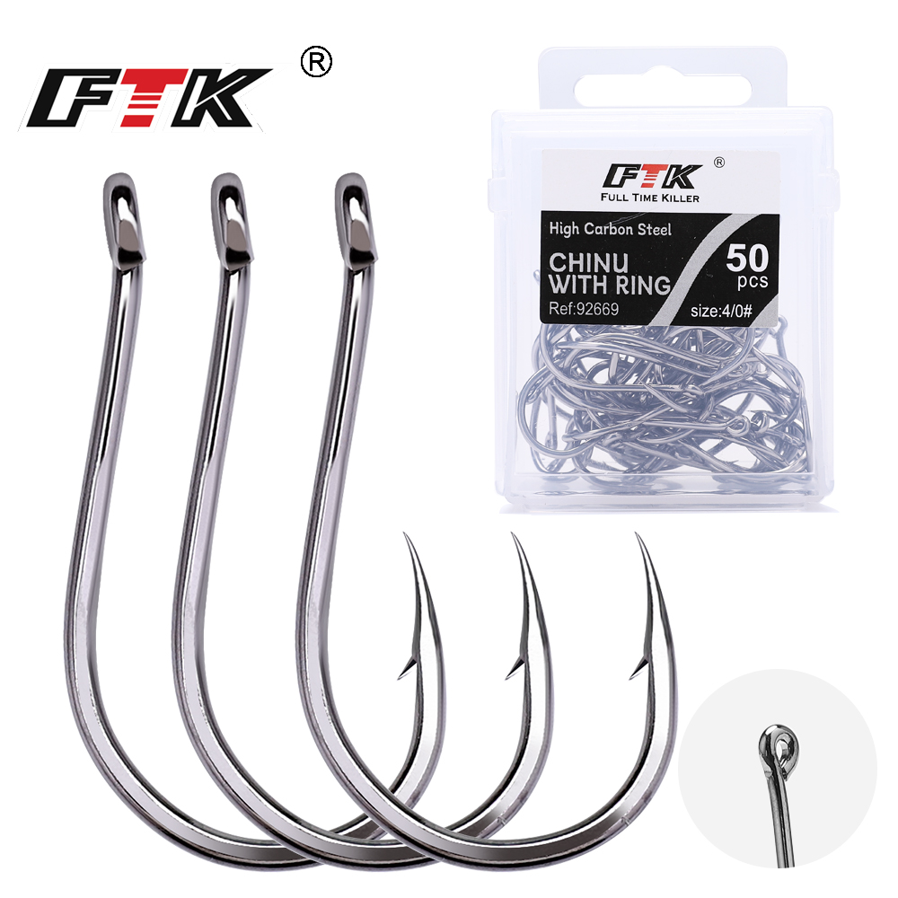 FTK 50-100Pcs/Box Fishing Hook - Fishing Hook Circle のレビューと価格