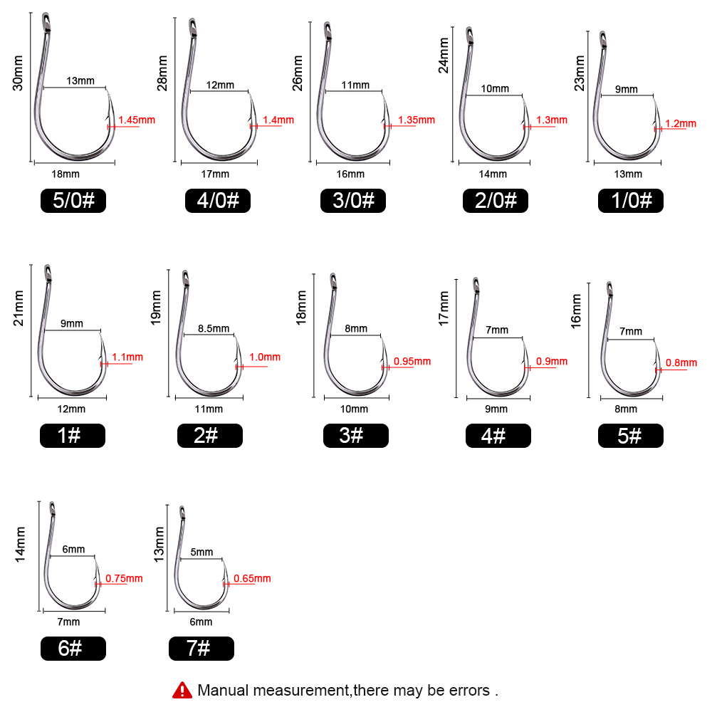 FTK 50-100Pcs/Box Fishing Hook - Fishing Hook Circle のレビューと価格