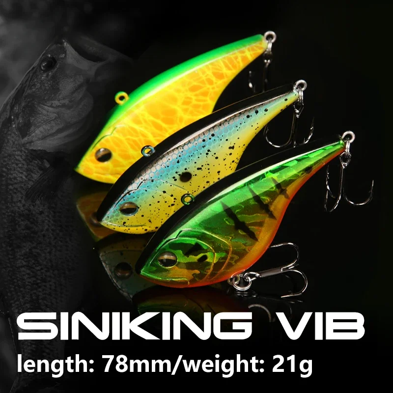 21g/78mm VIB Fishing Lure Arti - Fishing Hook Treble のレビューと価格