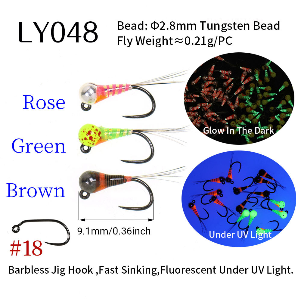 6PCS Fast Sinking Perdigon Eur - Fishing Hook Barbless のレビューと価格