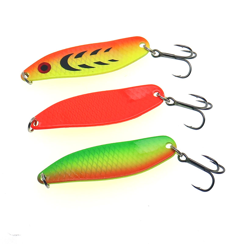 Fishing Lure Metal Spoons Hard - Fishing Hook Treble のレビューと価格