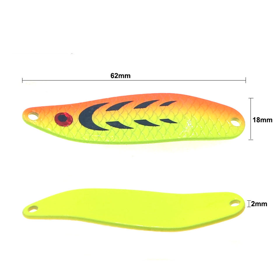 Fishing Lure Metal Spoons Hard - Fishing Hook Treble のレビューと価格
