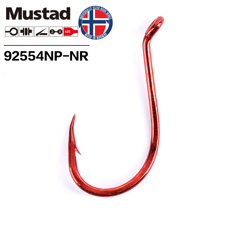 Mustad Big Red 2X SUICIDE High - Fishing Hook Barbless のレビューと価格