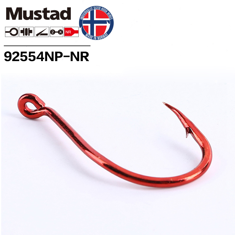 Mustad Big Red 2X SUICIDE High - Fishing Hook Barbless のレビューと価格