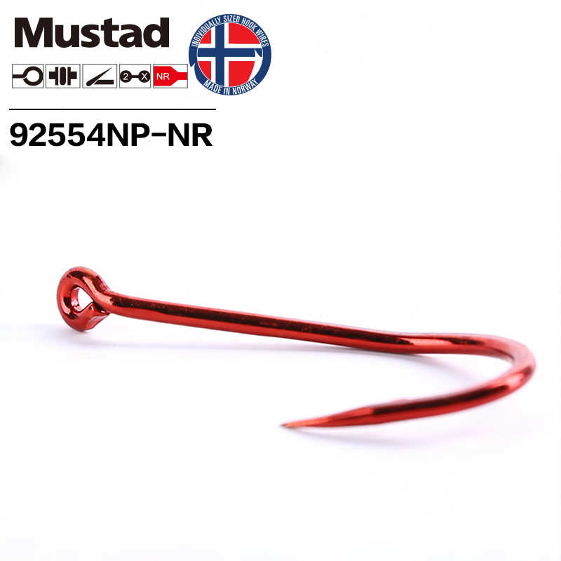 Mustad Big Red 2X SUICIDE High - Fishing Hook Barbless のレビューと価格