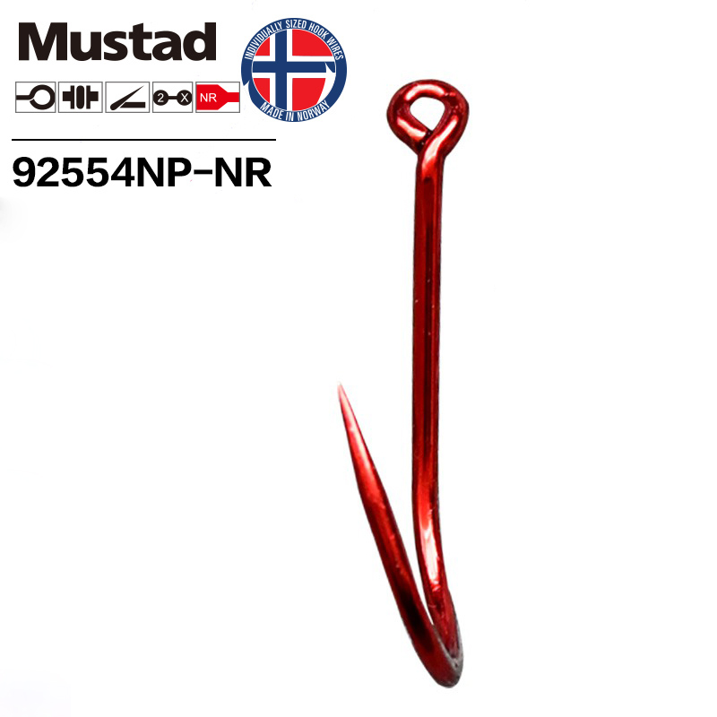 Mustad Big Red 2X SUICIDE High - Fishing Hook Barbless のレビューと価格