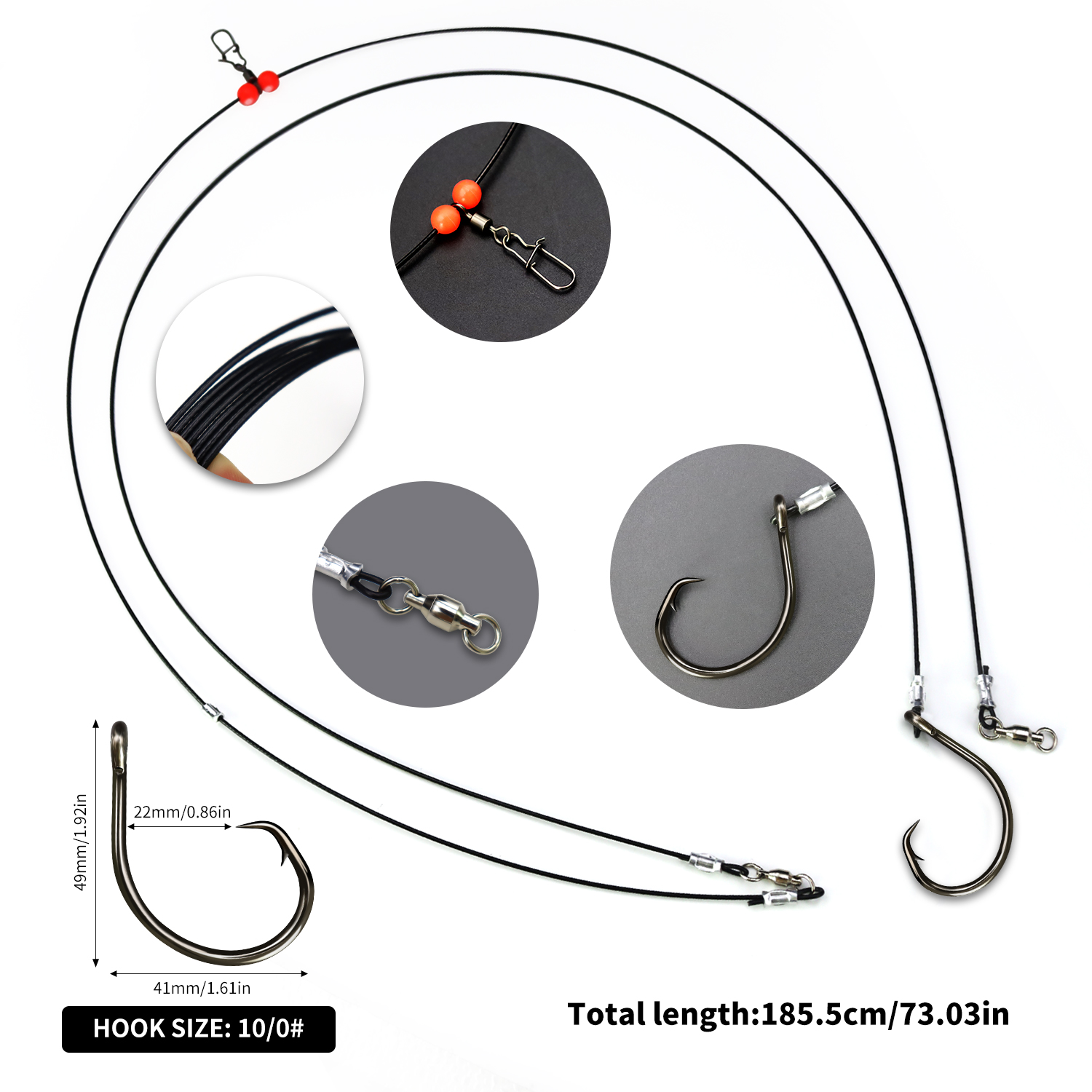 ZYZHE 1pc Sea Fishing Rigs Wit - Fishing Hook Circle のレビューと価格