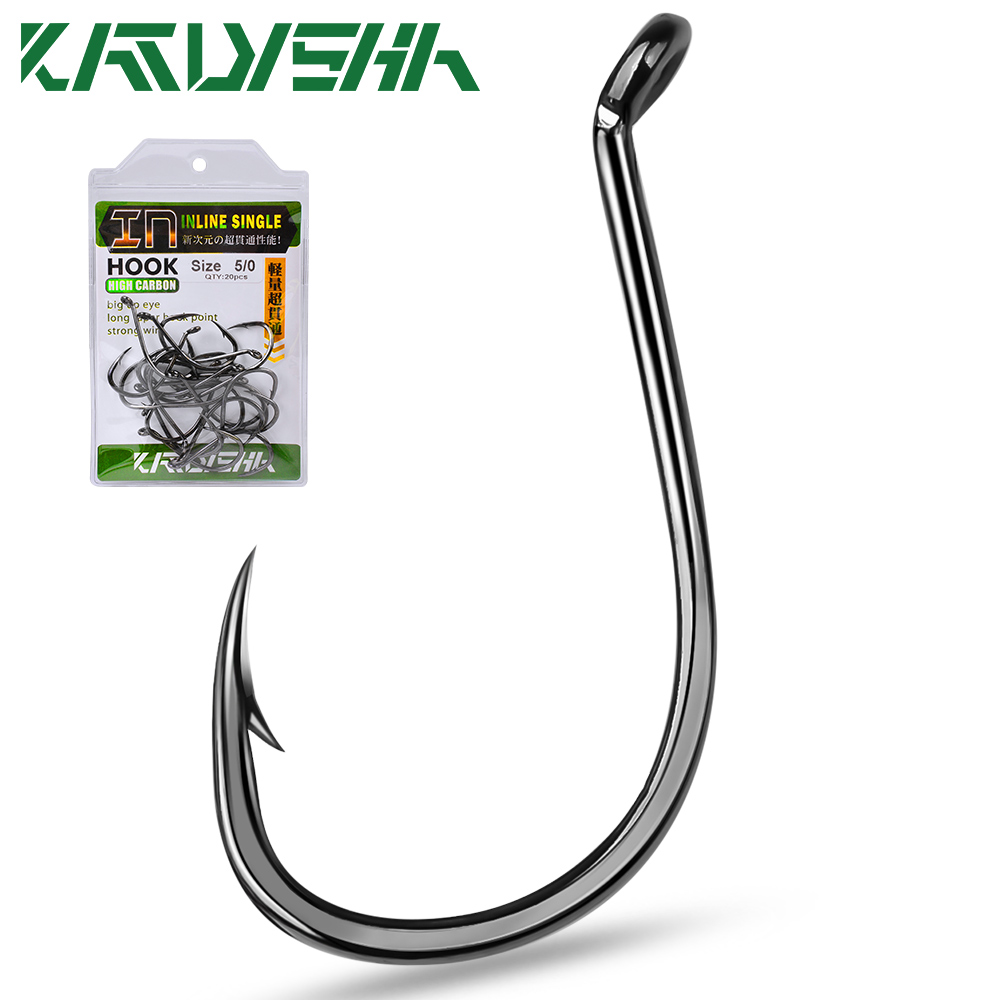 KATYUSHA  100PCS J Hooks 1/0-2 - Fishing Hook Barbless のレビューと価格
