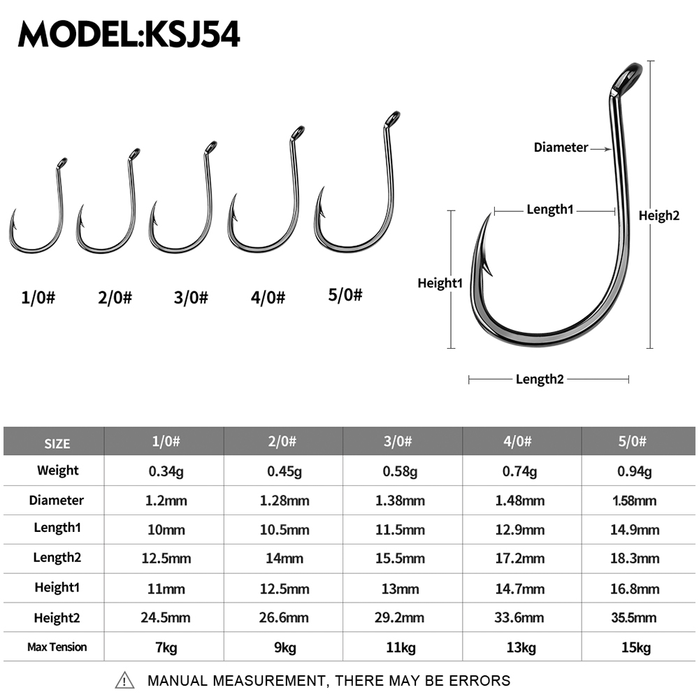 KATYUSHA  100PCS J Hooks 1/0-2 - Fishing Hook Barbless のレビューと価格
