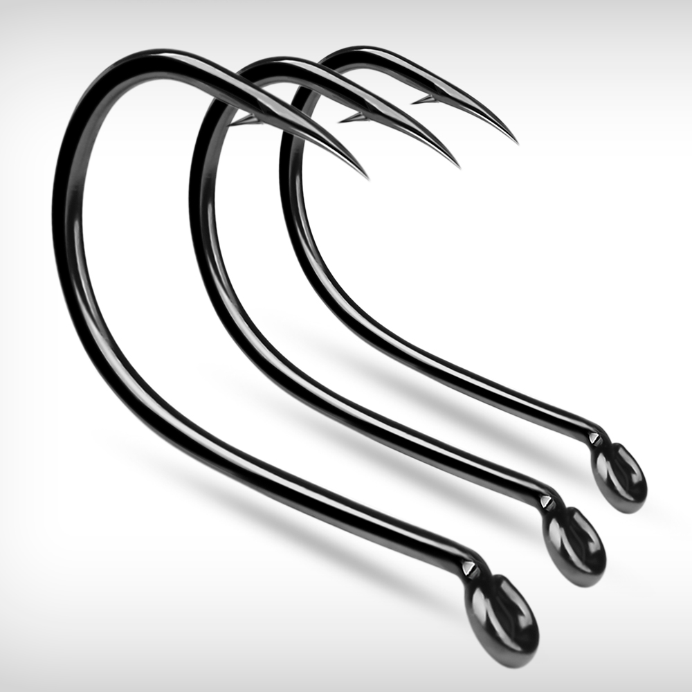 KATYUSHA  100PCS J Hooks 1/0-2 - Fishing Hook Barbless のレビューと価格