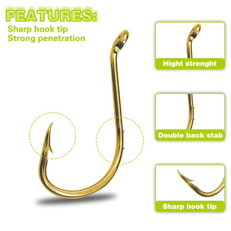 50pcs Fishing Octopus Hooks, S - Fishing Hook Circle のレビューと価格