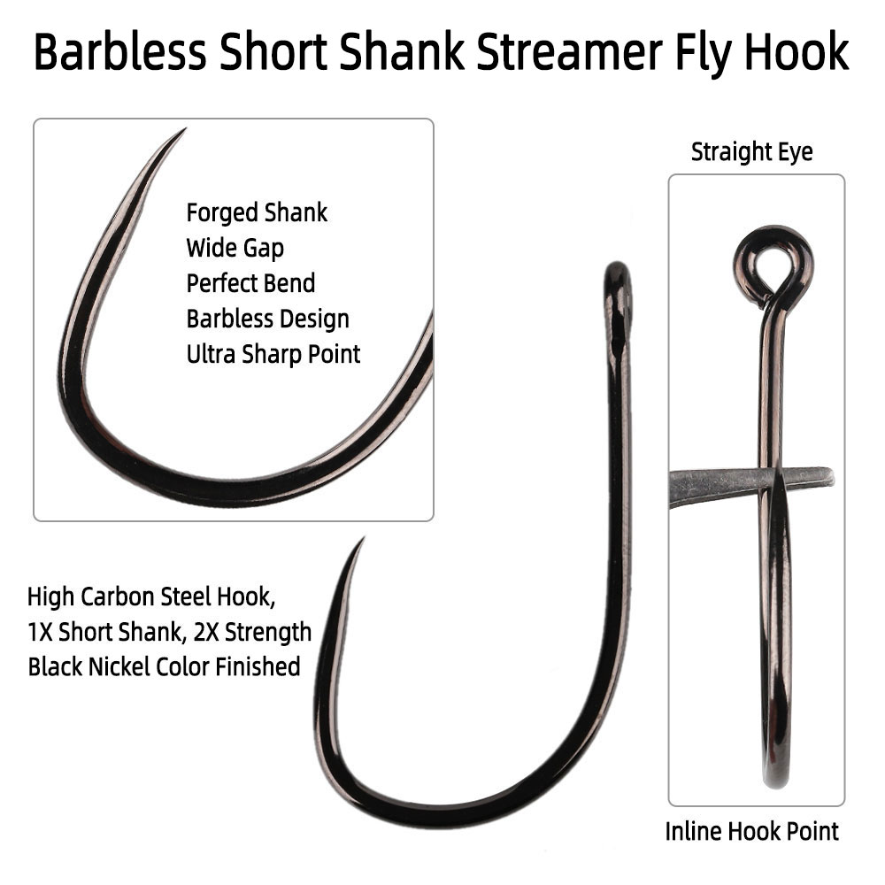 20pcs #1 1/0 2/0 3/0 4/0 5/0 S - Fishing Hook Barbless のレビューと価格